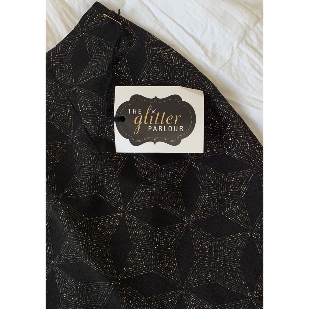 Black Mini with Gold Sparkles